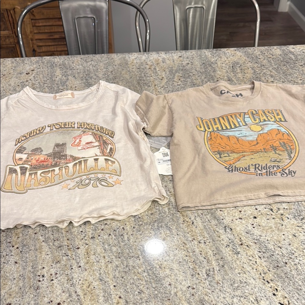 Johnny Cash Graphic Kids T-Shirt - Tan
